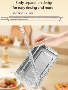 Lonchera Eléctrica Portátil, Recipiente <span class=keywords><strong>de</strong></span> <span class=keywords><strong>Acero</strong></span> <span class=keywords><strong>Inoxidable</strong></span> 304, Alimentación USB, Diseño sin Agua Añadida, para Calentar Comidas en la Oficina, el Automóvil y <span class=keywords><strong>de</strong></span> Viaje - Product Image 5