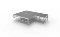 Plateforme de scène en aluminium SGAIER, portable, pour éclairage, concerts, mariages, fêtes et événements.