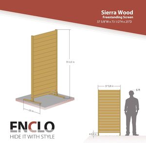 Écran de confidentialité Sierra autoportant à montage <span class=keywords><strong>en</strong></span> surface, clôture <span class=keywords><strong>en</strong></span> <span class=keywords><strong>bois</strong></span>, écran <span class=keywords><strong>d</strong></span>écoratif intérieur/<span class=keywords><strong>extérieur</strong></span> - Product Image 5