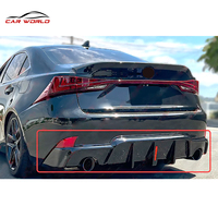 Lèvre arrière de voiture pour 2014-2016 LEXUS IS250 IS350 Lèvre de pare-chocs arrière pour IS200T Diffuseur arrière avec lumière LED Style ABS Matière plastique