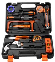 Kit d'entretien 13 pièces : Clé à molette réglable 8 pouces, Pince 6 pouces, Scie à métaux, Marteau, Mètre ruban 3M – Ensemble d'outils ménagers complet et de base