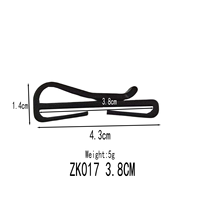 Boucle de réglage noire en POM robuste et étanche avec extrémité fourchue pour sangle de sécurité, idéale pour bagages, sacs à dos et quincaillerie de glissière pour sangles.