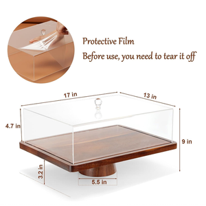 Lớn Hình Chữ Nhật Rắn Gỗ Bánh Hiển Thị Đứng Bằng Gỗ Bánh Charcuterie Hội Đồng Quản Trị Phục Vụ Platter - Product Image 2