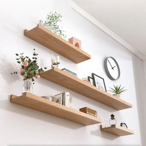Cross-border wooden <b>wall</b>-<b>mounted</b> <b>shelf</b>, <b>wall</b>-<b>mounted</b> <b>wall</b> <b>shelf</b>, TV <b>wall</b> decorative <b>shelf</b>, straight partition. - Product Image 1