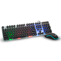Ensemble clavier et souris de jeu programmable RGB CMMK-512, 104 touches, interface USB filaire, 1200 DPI, câble de 1,8 m pour les joueurs