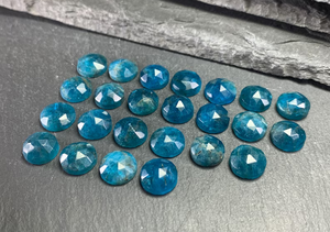 Apatite naturelle facettée de forme ronde, cabochon à dos plat, pierre précieuse pour la fabrication de bijoux, qualité AAA, bagues pour hommes et femmes - Product Image 6