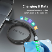 Kabel pengisi daya Cepat USB A ke USB C, kabel pengisian daya USB mikro 3A ke USB C