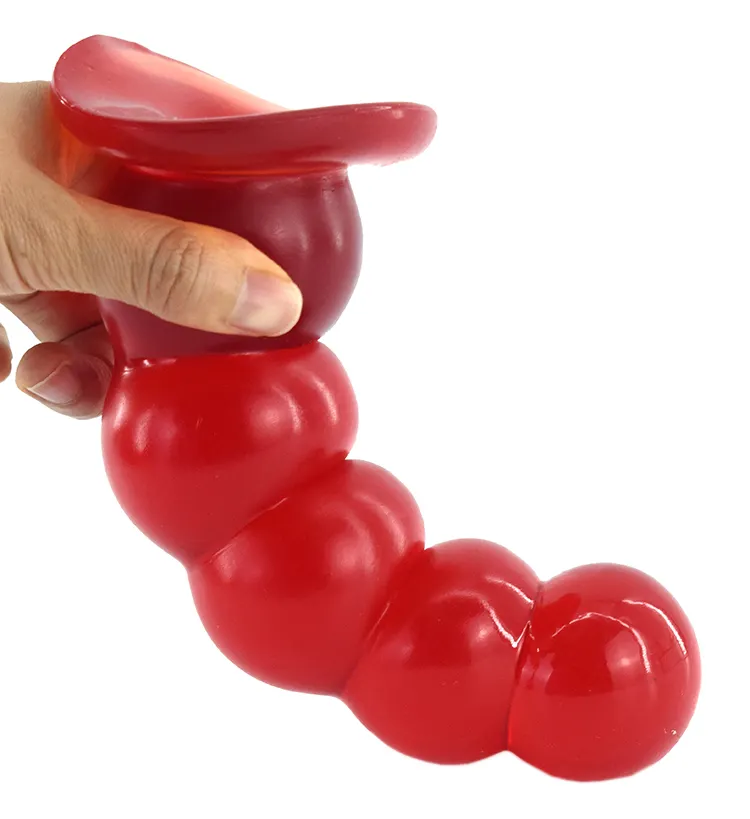 7.8" total 7.3" insertable big anal toys dia 2.2" round ball shaped butt plug graduated five beads ripple ribbed anal bead dildo