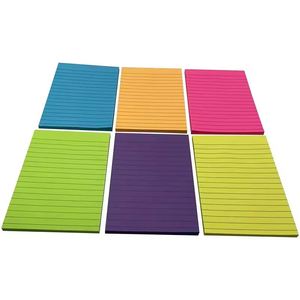 Lined <b>Notes</b> 6 Bright Colors Large Ruled <b>Sticky</b> Colorful Super Sticking Power Memo Pads - Product Image 5