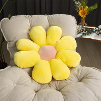 Coussin décoratif en forme de fleur, coussin de sol en forme de fleur, coussin d'assise, décoration de chambre mignonne et coussin en peluche pour lit