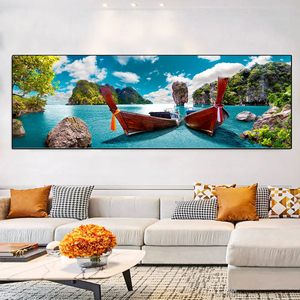 Paesaggio scenico Thailand <span class=keywords><strong>mare</strong></span> isola lago barca immagini <span class=keywords><strong>di</strong></span> arte della parete della natura poster <span class=keywords><strong>e</strong></span> stampe decorazioni per la casa pittura <span class=keywords><strong>di</strong></span> paesaggio marino - Product Image 5