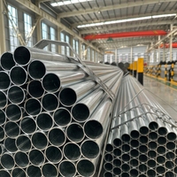 Tuyau en acier galvanisé à chaud de qualité supérieure, fourni par l'usine, 6m, 12m, 1/2, 3/4, 1, 1.5, 2 pouces, pour matériaux de construction