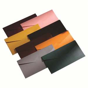 Tarjeta de Invitación de Boda Romántica y Lujosa Personalizada, Sobre Tipo Cartera, Elementos Retro en Lámina Dorada, Impresión Digital, Grabado en Relieve, Offset - Product Image 1