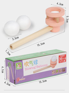 Juguete de bola de soplado de equilibrio suspendido de madera, divertido <span class=keywords><strong>juego</strong></span> de alivio del estrés, juguetes de bola de soplado flotante de madera, juguetes educativos para niños - Product Image 6