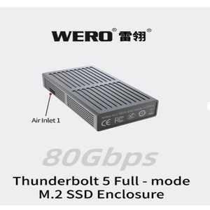 썬더볼트 5 풀모드 SSD 인클로저 버스 전원 공급 방식 M.2 NVMe (2230/2260/2280 PCIe5.0 지원) 최대 7000MB/s 온도 제어 팬 - Product Image 4
