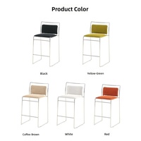 Chaise de bar empilable en métal minimaliste moderne pour mobilier de restaurant, usage commercial haut de gamme