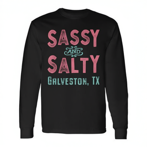 T-shirt a maniche lunghe Sassy And Salty Galveston Tx - Product Image 2