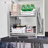 Sofeyia Supports complets de rangement pour la cuisine Armoire de cuisine prête à l'emploi Caractéristiques de l'île centrale Charnière de robinet en stratifié de marbre