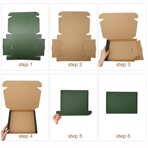 Boîte d'emballage cadeau en carton ondulé rigide écologique avec pelliculage brillant biodégradable, fournisseur d'usine - Product Image 3