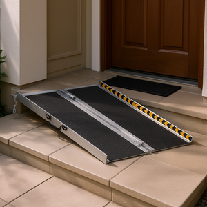 Rampa portátil de aluminio para silla de ruedas de 3 pies con capacidad para 800 libras, rampa plegable antideslizante para acceso de scooters de movilidad en el hogar. - Product Image 2