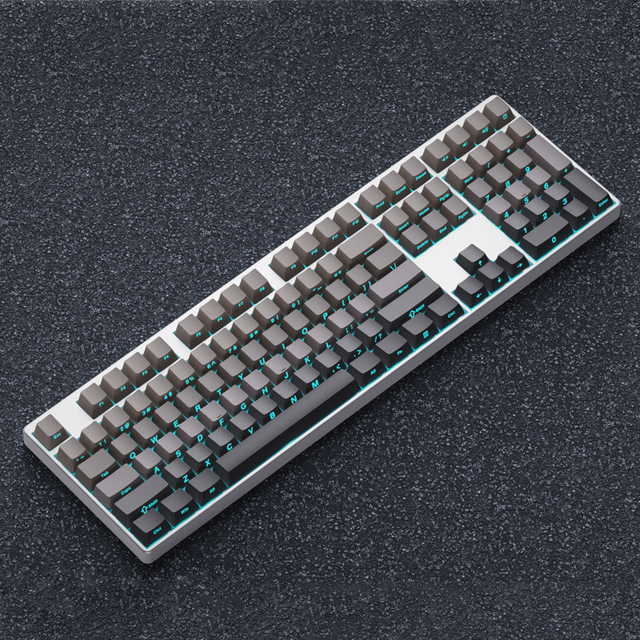 OSHID Custom Gradient Color Side-engraved Translucent Keycaps Double Shot PBT Keycaps for Mechanical Keyboard Keycaps