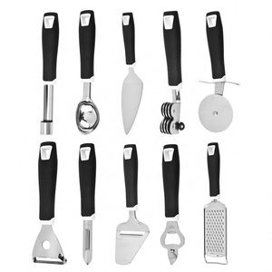 Juego de utensilios de cocina de material grueso con mango cómodo, cortador de pizza de acero inoxidable 430, fácil de limpiar, utensilios de cocina sostenibles con almacenamiento. - Product Image 2