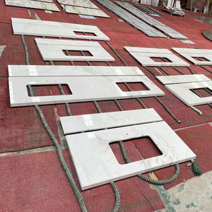 TMZ pierre ODM OEM naturelle de haute qualité marbre blanc d'Elbe moderne poli carrelage et dalle pour comptoir de cuisine et table basse - Product Image 4