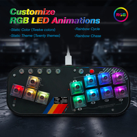 Mini Hitbox Flatbox WASD SOCD Bâton de combat SallyBox Contrôleur de lumière LED Contrôleur de jeu pour PC/PS3/PS4/Switch