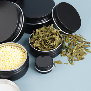 Barattolo in Metallo Alluminio Nero Personalizzato con Logo, <span class=keywords><strong>per</strong></span> Candele, Sapone, Tè, 10ml 20ml 30ml 50ml 60ml 80ml 100ml 250ml, Direttamente dalla Fabbrica - Product Image 2