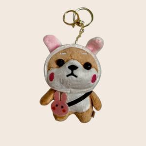 Venta de fábrica 13*9cm Corgi perro llavero colgante cachorro perro muñeco de peluche mochila escolar colgante Shiba Inu lindo mochila muñeca llavero - Product Image 1
