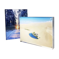 Cadres photo magnétiques en acrylique transparent double face sans cadre sur mesure 8x6