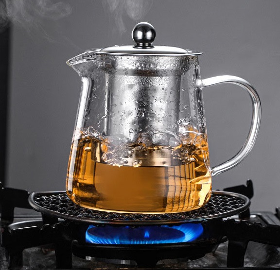 Fast delivery 1L glass Jug & glass Pitcher with ss-304 tea influser Glass drinking jug