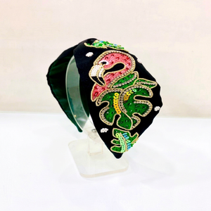 Hand Embellished Floral Theme Seed Glass Beads Made Hair Accessories High Quality Classy Turban Style <b>Headbands</b> Hair Bands - Product Image 1