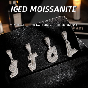 จี้ห้อยคอรูปกากบาทแบบฟองสบู่ประดับเพชรโมอิสซาไนต์ VVS คุณภาพสูง ได้รับการรับรองจาก GRA สำหรับขายส่ง เหมาะสำหรับเครื่องประดับฮิปฮอป ตัวอักษรย่อ จี้ขนาดเล็ก เงินแท้ 925 - Product Image 2