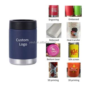 Refroidisseur de canettes 12oz au design classique, double paroi en acier inoxydable 304, isolé sous vide, pour bière et vin, idéal pour le camping - Product Image 5