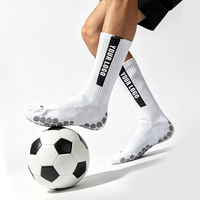 Chaussettes de football personnalisées avec grip, respirantes, anti-humidité, unisexes, antidérapantes, avec logo