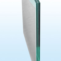 Verre de construction stratifié trempé PVB de sécurité, 8mm, 10mm, 12mm, prix de gros par m2