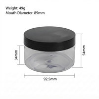 Pot cosmétique PET de 250 ml avec couvercle à vis, conteneur vide en plastique pour crème, emballage pour soins de la peau