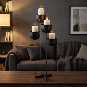 Portavelas Decorativo de Hierro Hecho a Mano, Adorno Premium para el Hogar, Ideal para Bodas, Festivales y Decoración de Interiores - Product Image 3