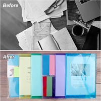 Offres Spéciales : Porte-documents en plastique transparent A4 avec bouton-pression pour l'école, pochettes à rabat, personnalisables avec logo