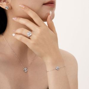 Dylam Fashion Fine Jewelry 925 Silver Link Chain 5A Cubic Zirconia Four Leaf <b>Clover</b> Flower Lucky Pendant <b>Bracelets</b> for Women - Product Image 3