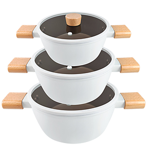 Nhà máy tùy chỉnh sang trọng nhôm không dính Cookware Set cảm ứng súp Pan cổ nồi Pan nhà nấu ăn chất lượng kim loại đồ dùng - Product Image 1