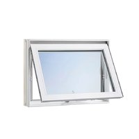 Fenêtres d'auvent en PVC à double vitrage et à suspension supérieure de taille personnalisée Rideaux à persiennes de style balançoire au design moderne pour l'extérieur dans la cuisine