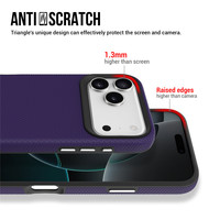 Bouton de placage 2 en 1 gros Triangle Texture PC souple TPU étui de protection pour téléphone portable pour iPhone 17 16 15 14 13 12 Pro Max