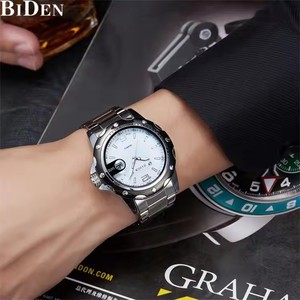 Custom il tuo Logo BIDEN 0012 orologi da uomo Business al quarzo calendario settimana orologio da polso mani luminose orologi impermeabili - Product Image 2