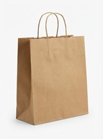 Sacs en papier kraft brun PureEarth avec poignées torsadées, solutions d'emballage de détail en papier recyclé