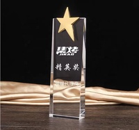 Trophée en cristal K9 poli, forme irrégulière, gravure de logo personnalisée, prix de gros abordable, écologique
