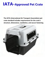 Cage de transport pour animaux de compagnie de luxe, grande, haute et robuste, en plastique, avec plateau, sur roulettes, pour chiens et chats, transport aérien, DEM/DOM disponible
