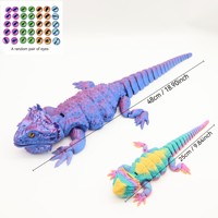 Vashine Jouet de simulation de cristal flexible imprimé en 3D, décoration d'intérieur, matériaux écologiques, figurine de dragon barbu