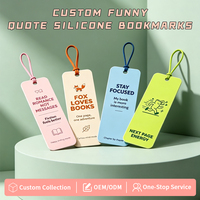 Marque-page en PVC personnalisé avec citation, en caoutchouc souple, avec cordon, cadeau amusant pour les amoureux des livres, papeterie pour étudiants, cadeau pour librairie